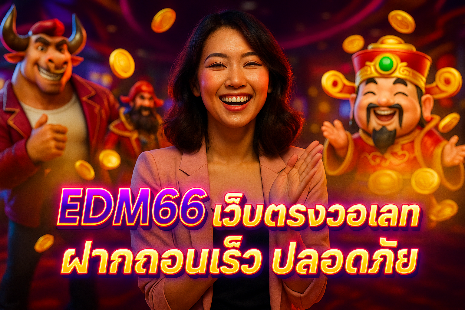 EDM66 เว็บตรงวอเลท ฝากถอนเร็ว ปลอดภัย