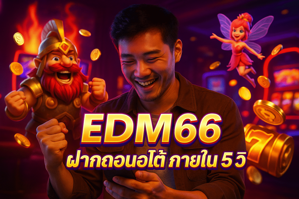 EDM66 ฝากถอนออโต้ ภายใน 5 วิ